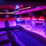 Interior lila de la Limusina Pontiac Premium de LIMO LUX BCN en Barcelona, elegante y moderna