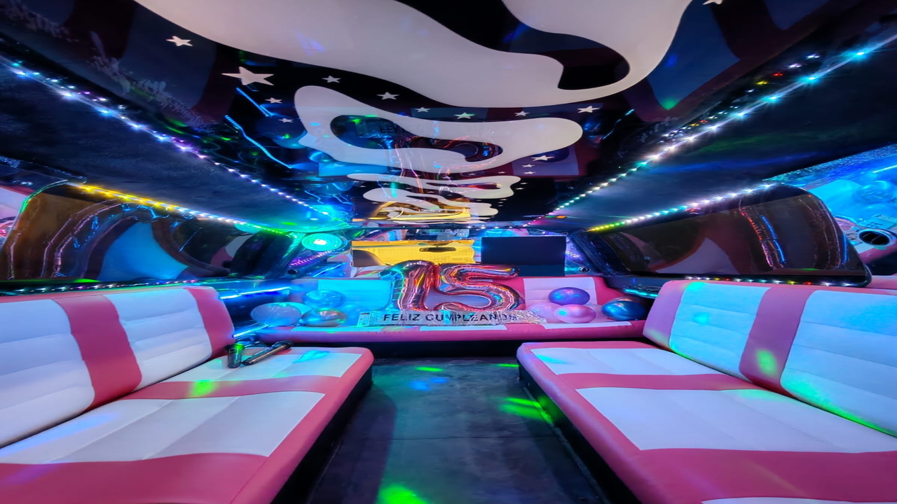 interior rosa grande limusina