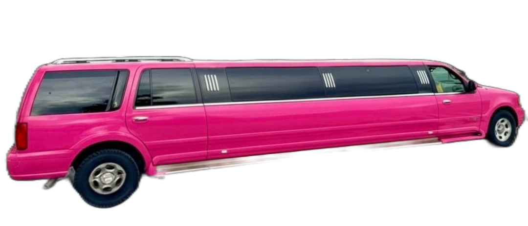 Limusina Navigator rosa de LimoluxBCN para eventos y celebraciones. Alquiler de limusinas en Barcelona.