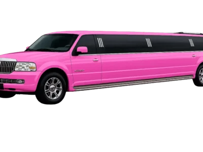 Limusina Navigator rosa de LimoluxBCN para eventos y celebraciones. Alquiler de limusinas en Barcelona